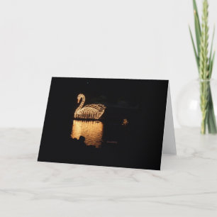 Swan Lights Greeting Card