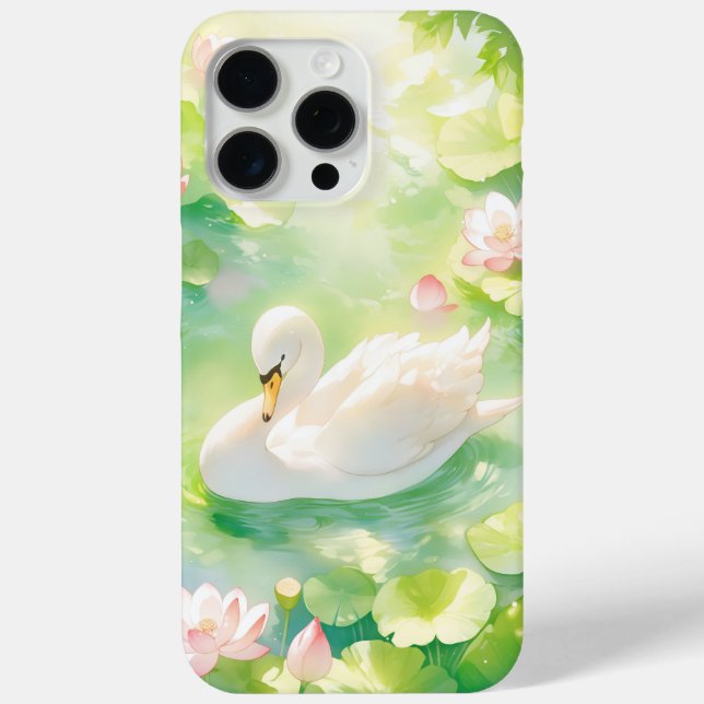 Swan Lotus Pond Case-Mate iPhone Case (Back)