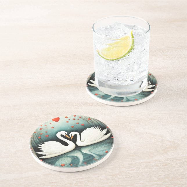 Swan Love 2 Coaster (Side)