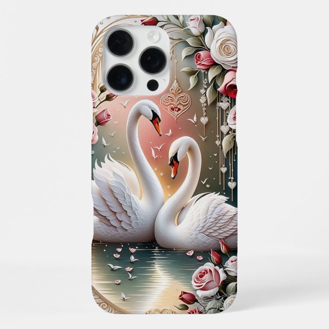 Swan Love iPhone Case (Back)