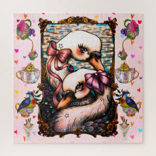 Swan lovers jigsaw puzzle
