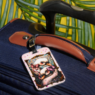 Swan Lovers Luggage Tag