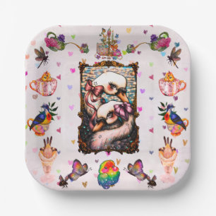 Swan Lovers Paper Plate