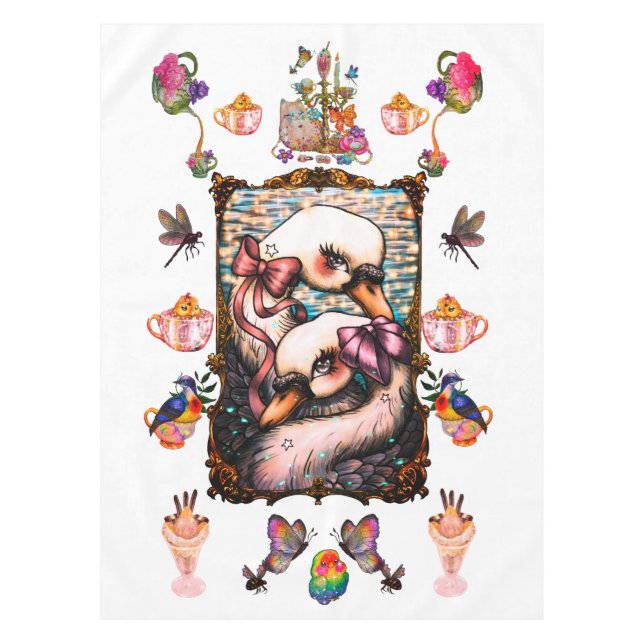 Swan lovers tablecloth (Front)