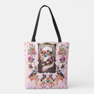 Swan lovers tote bag