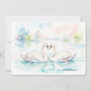 Swan Lovers - Valentine's Day Holiday Card