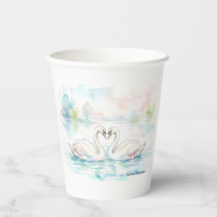 Swan Lovers - Valentine's Day Paper Cups