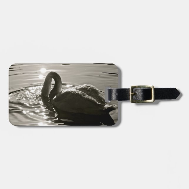 Swan Luggage Tag (Front Horizontal)
