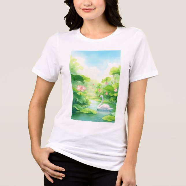 Swan Nature Embrace Tri-Blend Shirt (Front)