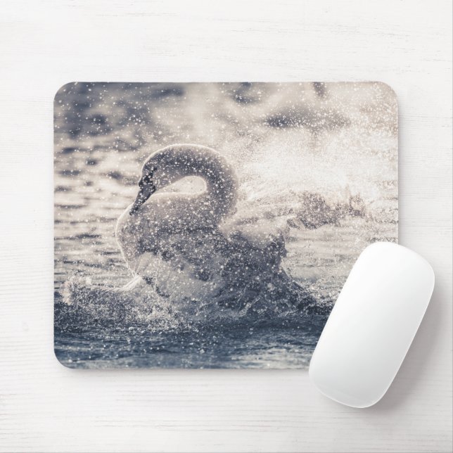 Swan Nature Photo Mouse Pad (With Mouse)