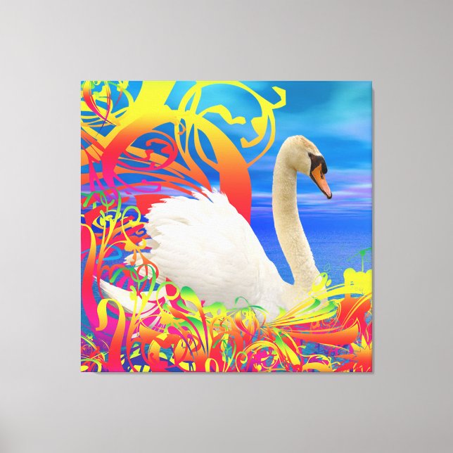 Swan Nest Canvas Print (Front)