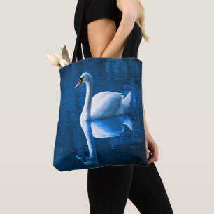 Swan on Lake Tote Bag