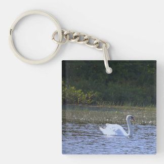 Swan Photo Keychain