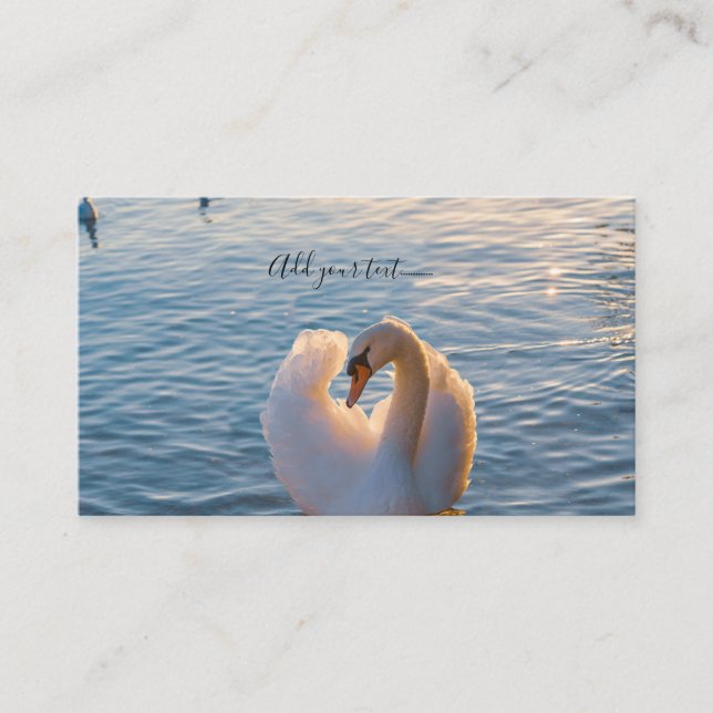 Swan pretty  business card (Front)