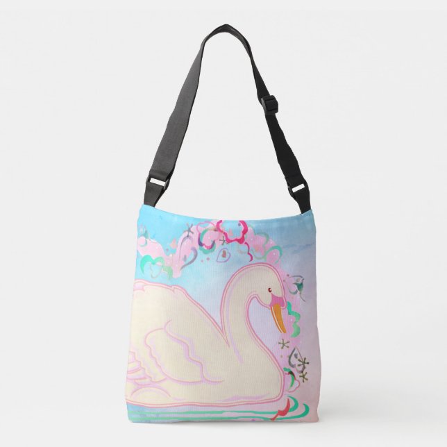 Swan Princess All-Over-Print-Tote-Bag Crossbody Ba Bag (Front)