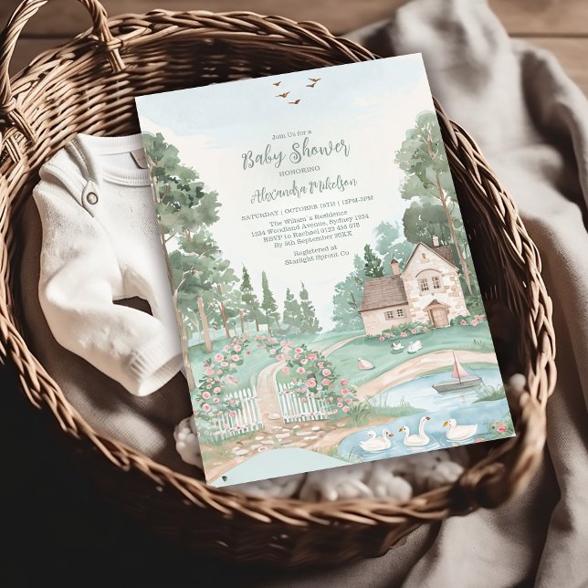 Swan Princess Baby Shower Invitation (Creator Uploaded)