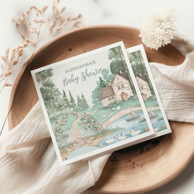  Swan Princess Baby Shower Napkin (Creator Uploaded)