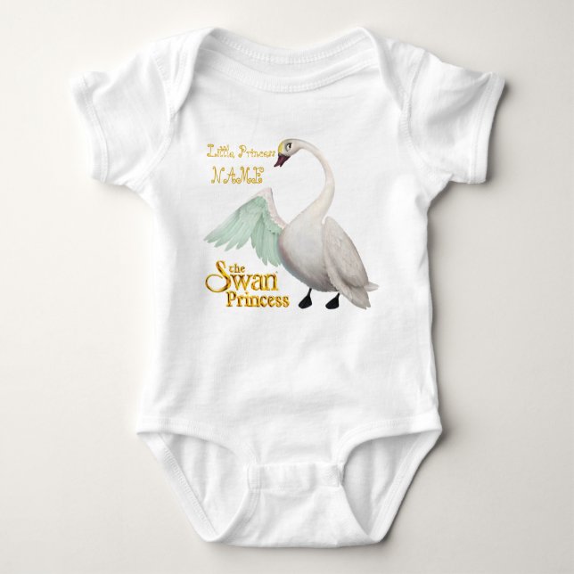 Swan Princess Baby Tutu Bodysuit (Front)