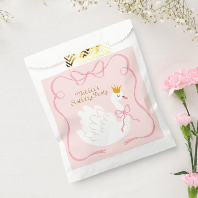 Swan Princess Birthday  Favour Bags (Sealed)