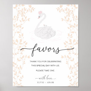 Swan Princess Favours Sign