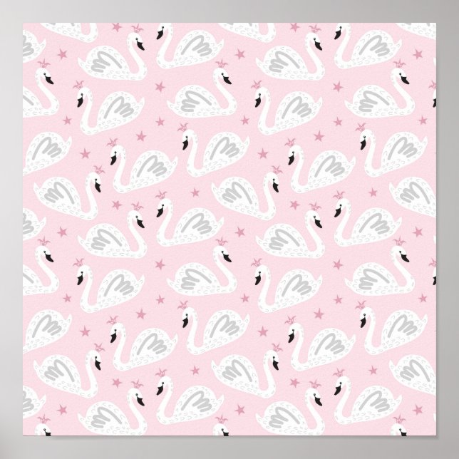 Swan Princess Scrapbook Paper 12"x12" Poster (Front)