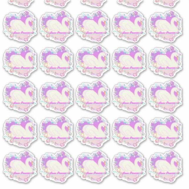 Swan Princess (sheet) contour stickers (Front)