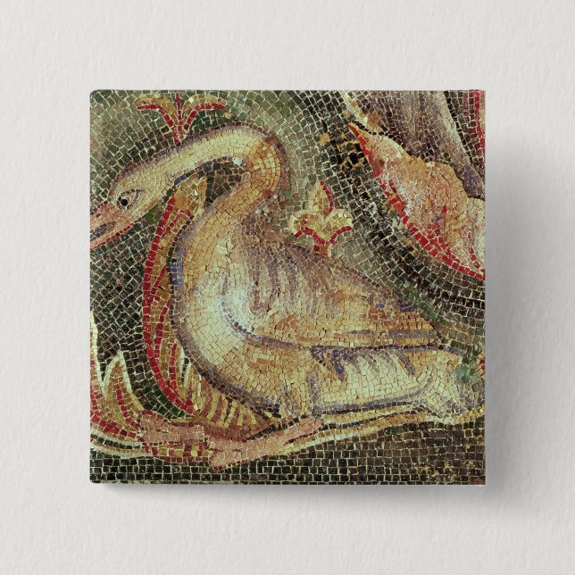 Swan, restored c.1200 15 cm square badge (Front)