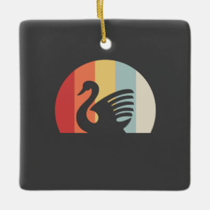 Swan Retro Ceramic Ornament
