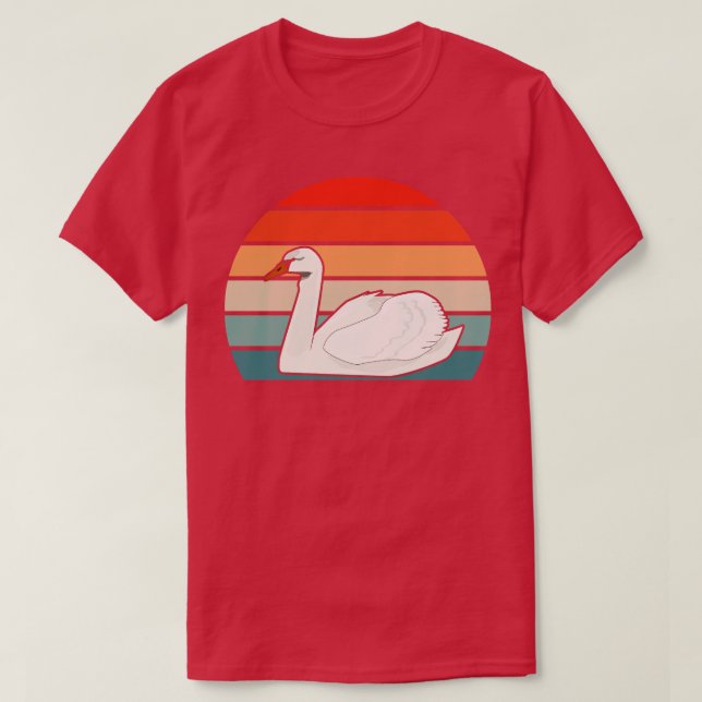 Swan Retro T-Shirt (Design Front)