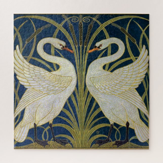 Swan, Rush and Iris by Walter Crane Jigsaw Puzzle (Vertical)