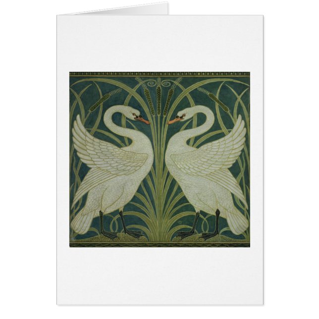 'Swan, Rush and Iris' wallpaper design (Front)