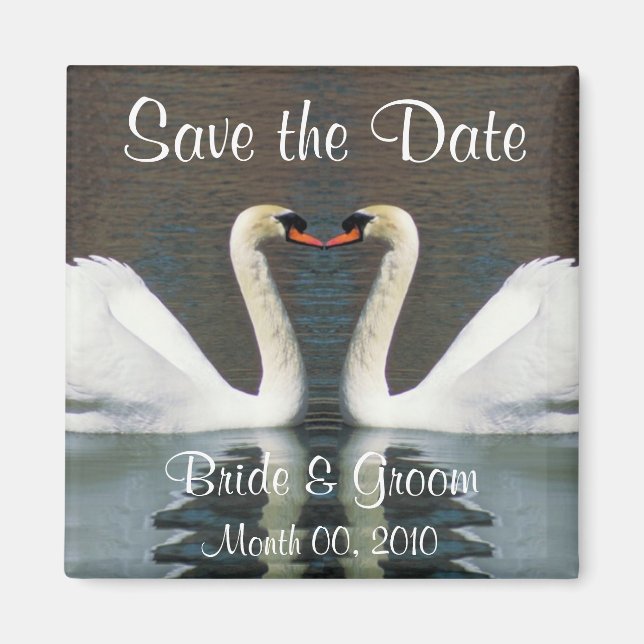 Swan Save the Date Magnets (Front)