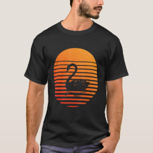 Swan Shadow Silhouette In Front Of A Sun T-Shirt
