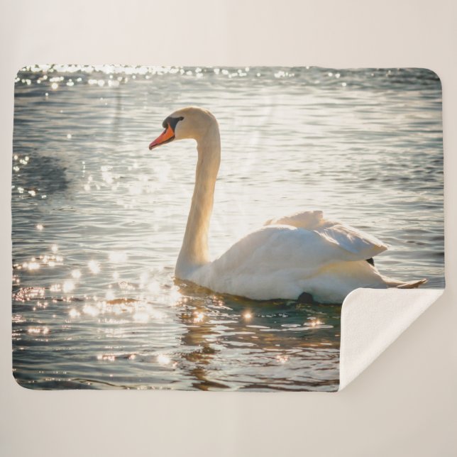 SWAN SHERPA BLANKET (Front (Horizontal))
