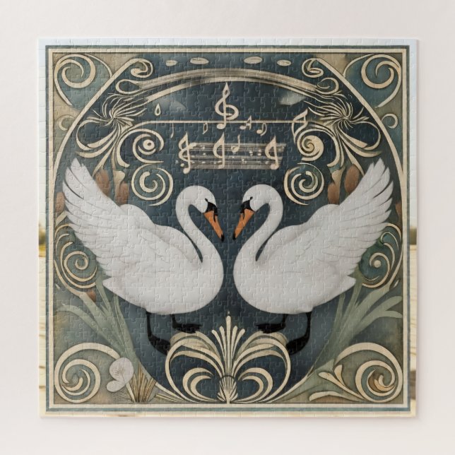Swan Song 676-piece Jigsaw Puzzle (Vertical)