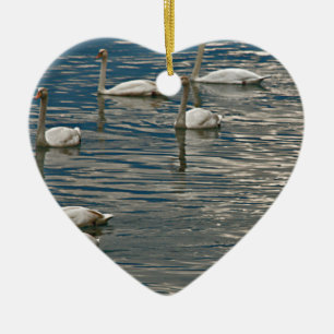 Swan Song Ceramic Tree Decoration