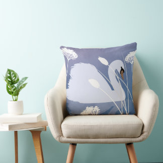 Swan Song Throw Cushion
