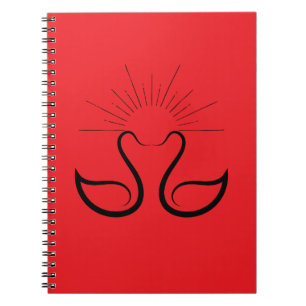 Swan Spiral Photo Notebook