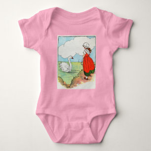 Swan, Swan Over the Sea Mother Goose Nursery Rhyme Baby Bodysuit