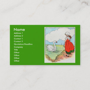 Swan, swan, over the sea.  Swim, swan, swim! Business Card