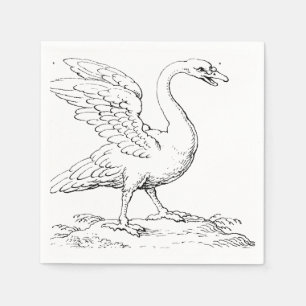 Swan Symbol of Love and Fidelity Fine Art Napkin
