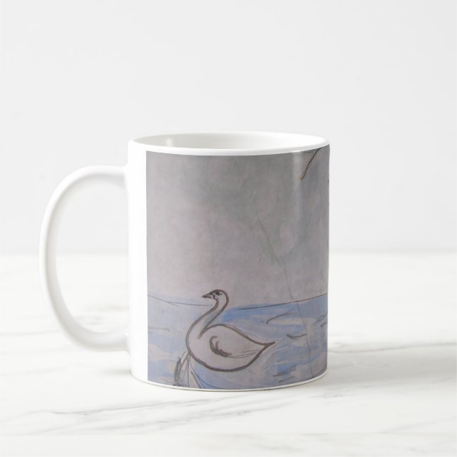 swan & unicorn parallel universe mug (Left)