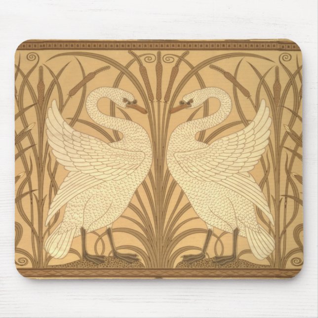 Swan wallpaper design mouse pad (Front)