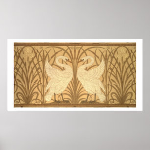 Swan wallpaper design poster