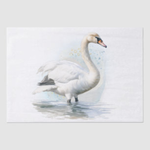 Swan Watercolor Tissue Paper