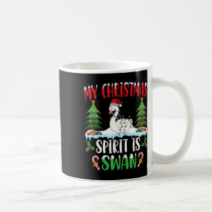 Swan Wearing Santa Hat Xmas - Christmas Spirit Is Coffee Mug