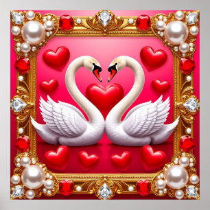 💎 Swan Wedding Art For Romantic Reception Decor