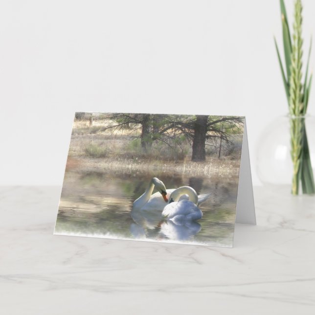 Swan Wedding Congratulations Card (Front)