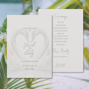 Swan Wedding Flat Program Programme