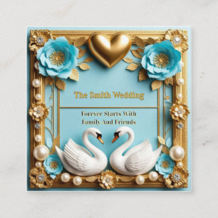 Swan Wedding Frame For Luxury Wedding Decor ✨ Enclosure Card